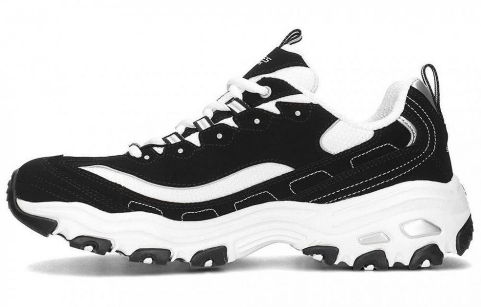 Skechers D'LITES Daddy Shoes 'White Black'