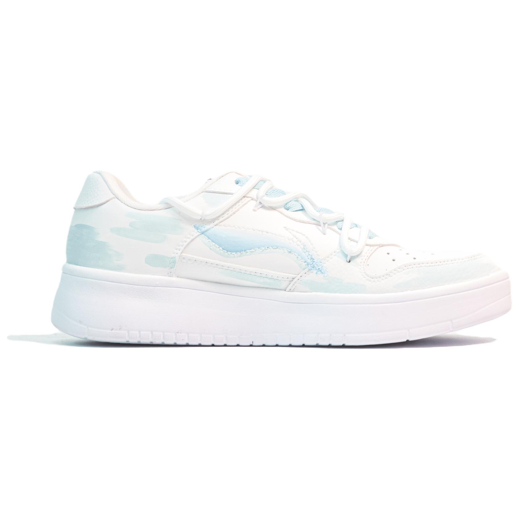 LiNing Pontoon Boats Anti Slip Wear Resistant Low Top Skateboard Shoes Women's White Blue купить в интернет-магазине Yoocart с быстрой доставкой по России.