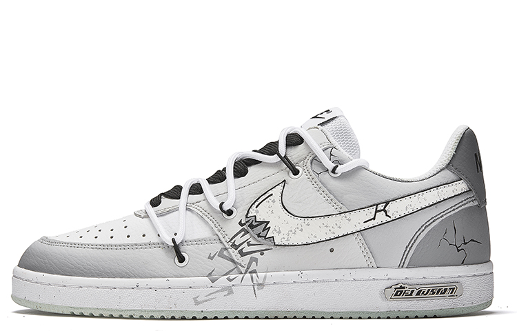 Nike Dunk Free Panda Fragmented Anti-Slip And Wear-Resistant Balance Low-Top Skateboard Shoes Men's White Gray