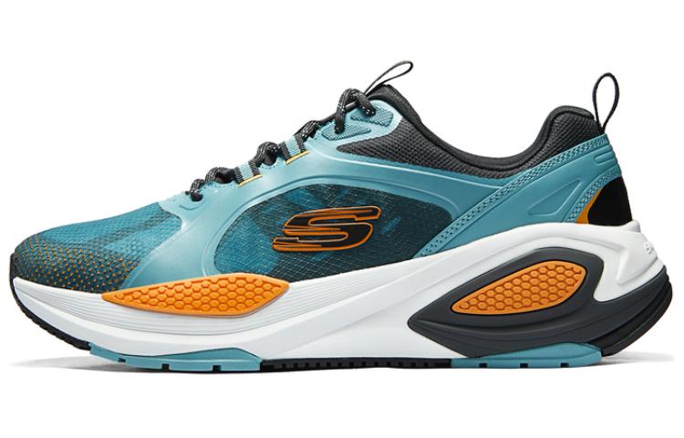 Skechers Cushioning Rebound Low-Top Running Shoes Men's Light Blue