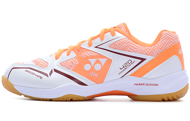 YONEX Lightweight Wear-resistant And Non-slip Low-Top Badminton Shoes Unisex White Orange