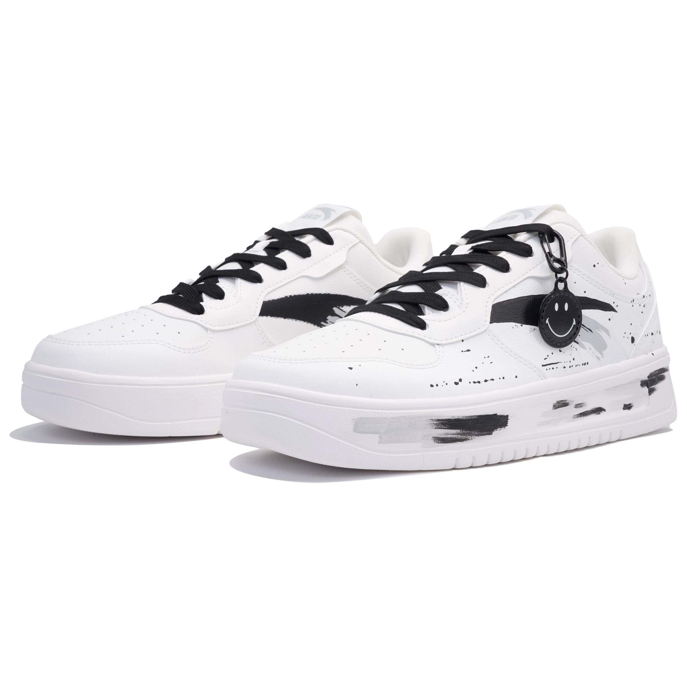 Anta Anti Slip Wear Resistant Low Top Skateboard Shoes Unisex White Black купить в интернет-магазине Yoocart с быстрой доставкой по России.
