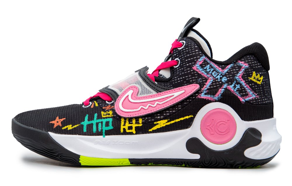 Nike KD Trey 5 X Multicolor Dream Wear-Resistant Mid-Top Basketball Shoes Men's Black Pink