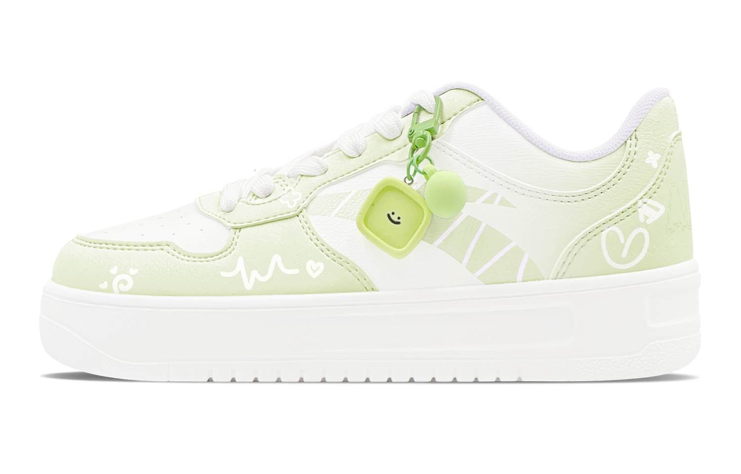 Anta Relaxed Abrasion Resistant Shock Absorbers Low Top Skateboard Shoes Women's Green