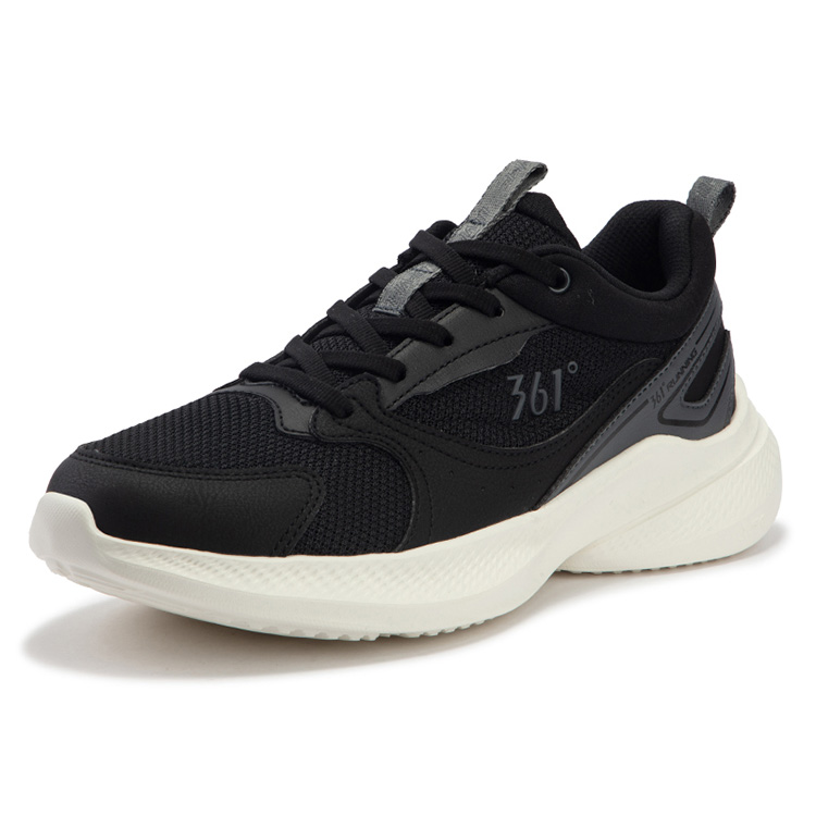 361° Anti Slip Wear Resistant Low Top Running Shoes Women's Black Gray