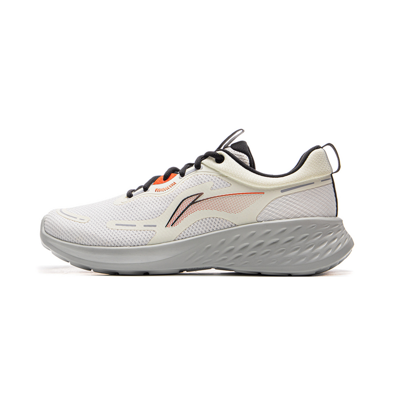 LiNing Anti Slip Wear Resistant Low Top Casual Running Shoes Men's Mist White