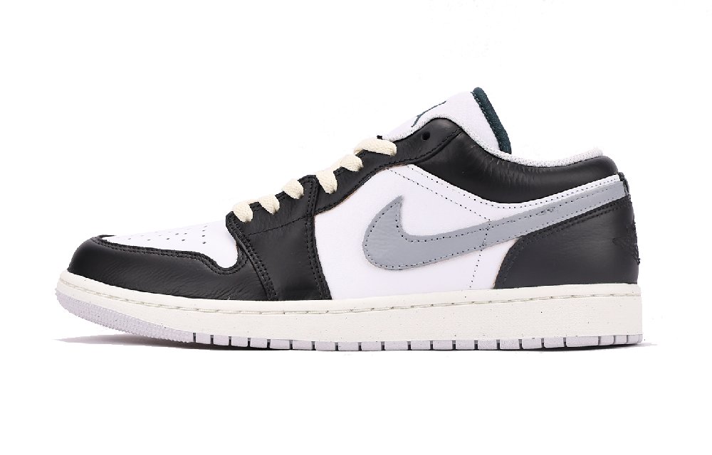 Jordan Air Jordan 1 Chestnut Slip-Resistant Coverage Cushioning Low-Top Vintage Basketball Shoes Men's Black Gray