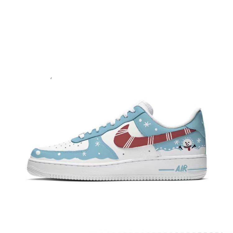 Nike Air Force 1 Low-Top Skateboard Shoes Women's Blue