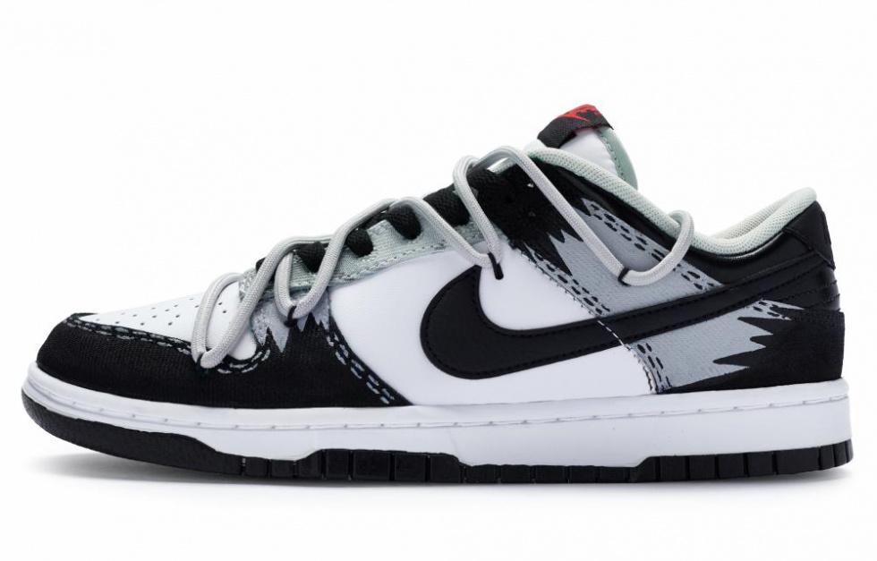 Nike Dunk Slip-Resistant Low-Top Skateboard Shoes Men's Black White