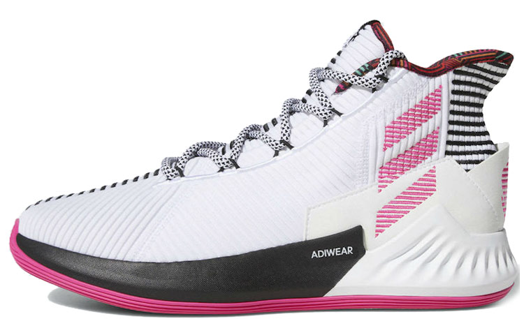Adidas D Rose 9 White Black Pink