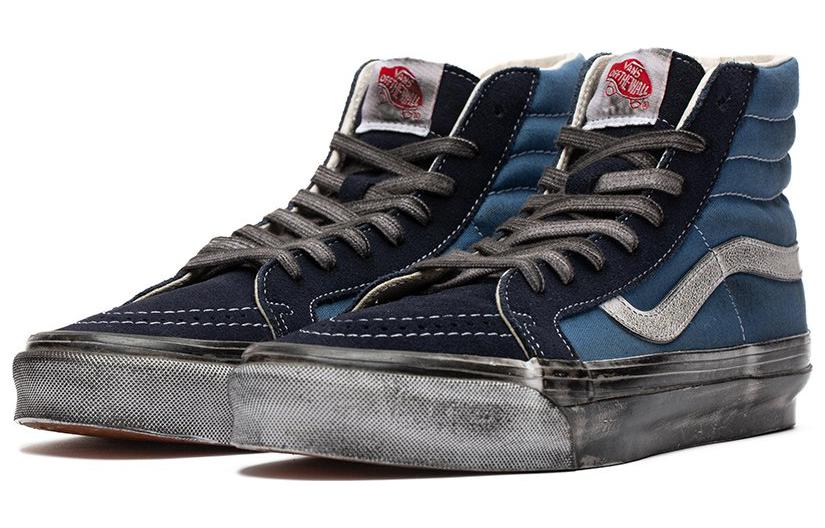 Vans Vault Ua Og Sk8 Hi Lx Stressed Navy Blue