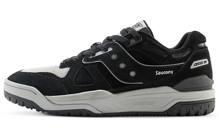Saucony Cross 90 Skateboard Shoes Unisex Black Gray Color