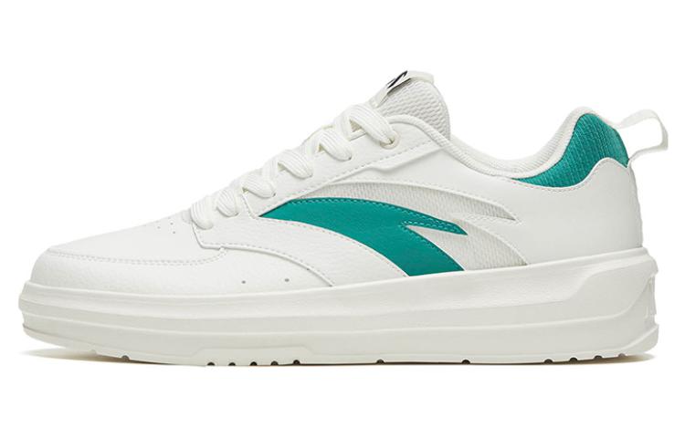 Anta Life Collection Slip Resistant, Abrasion Resistant, Breathable Low Top Skateboard Shoes Men's White Green