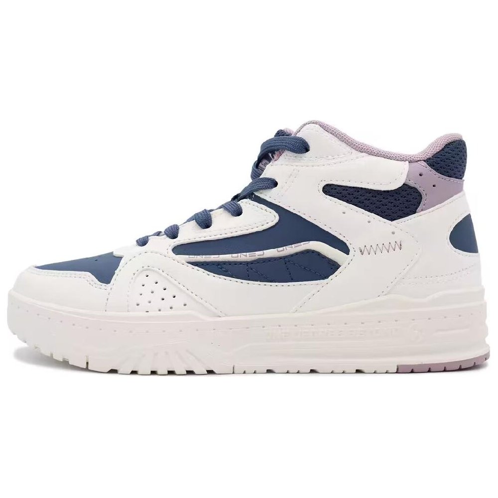361° Slip-Resistant Cushioning High-Top Skateboard Shoes Women's White Blue
