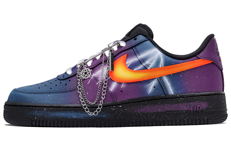 Nike Air Force 1 Low Warm Anti-Slip And Wear-Resistant Low-Top Skateboard Shoes Unisex Blue Purple
