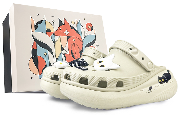 Crocs Crush Clog Clogs Unisex Black White