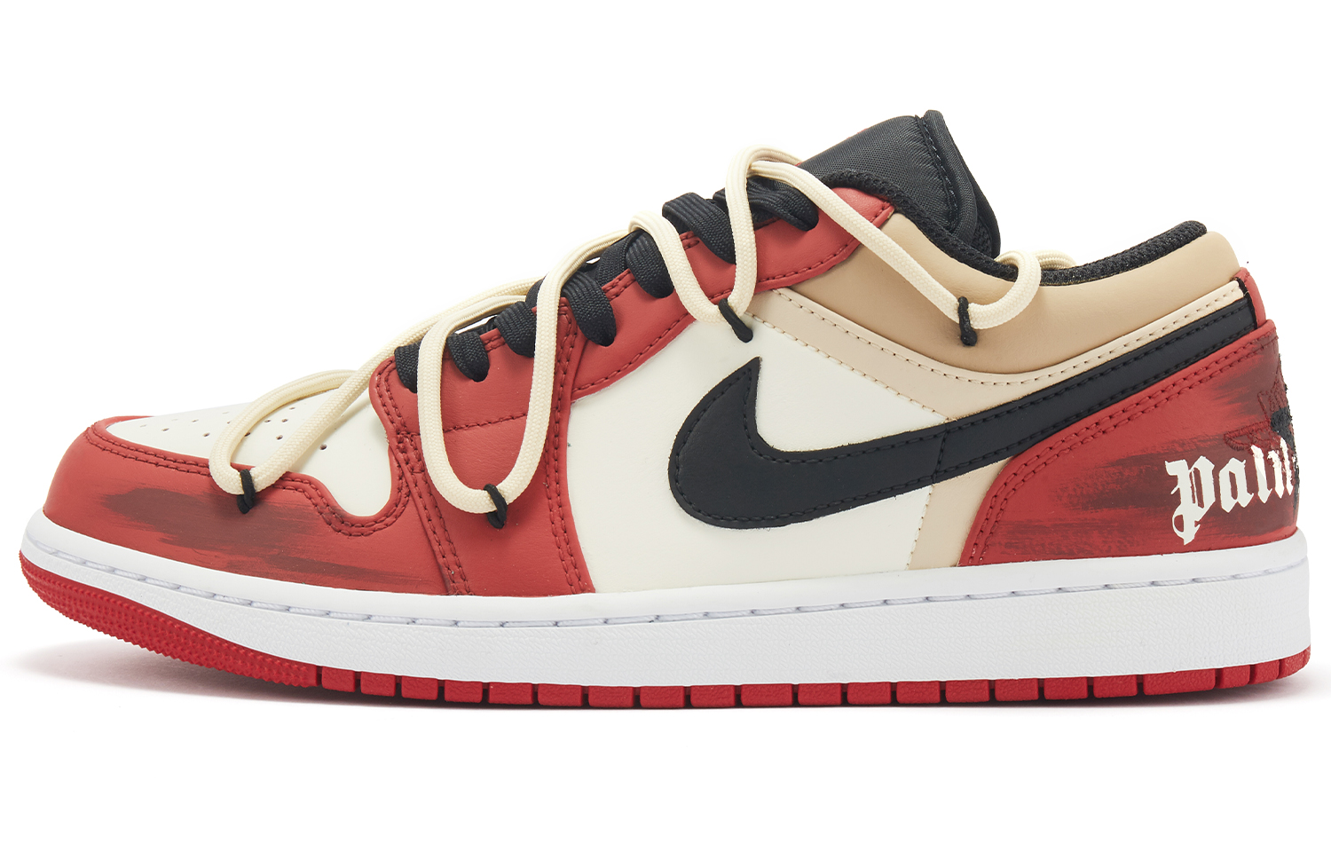 Jordan Air Jordan 1 Low Chicago Breathable Lightweight Low-Top Vintage Basketball Shoes GS Red White Yellow