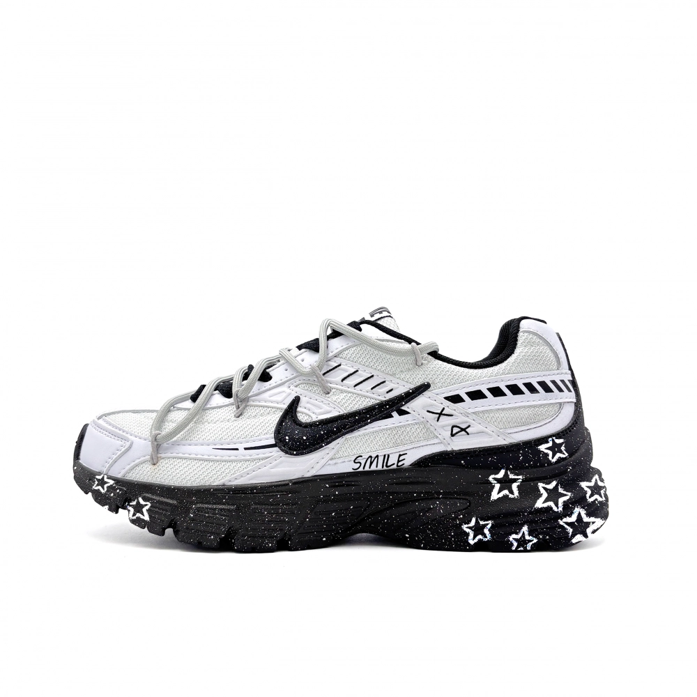 Nike Initiator Cushioning, Wear Resistant Low top Running Shoes Unisex Black White