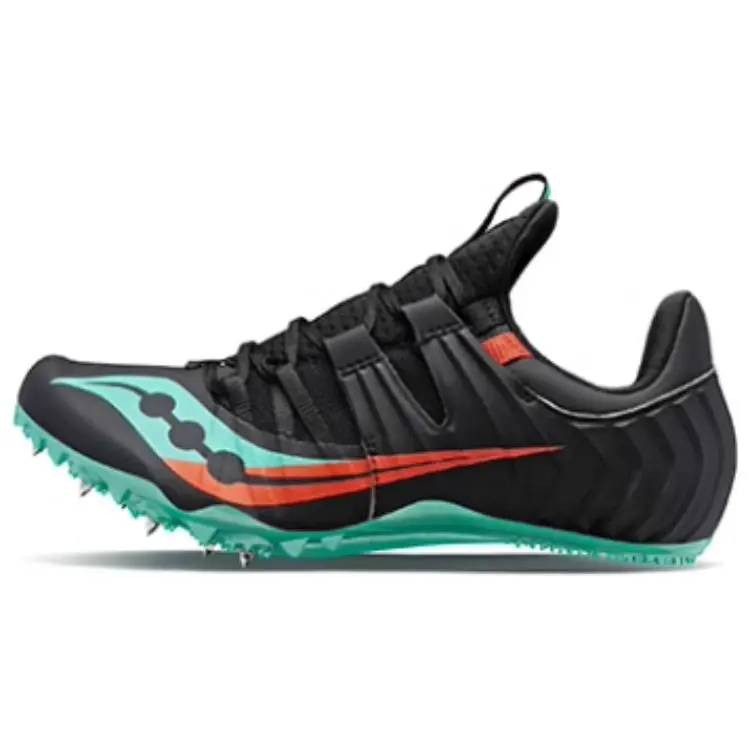 Saucony Slip Resistant Abrasion Resistant Low top Sprint Running Shoes Unisex Black Green