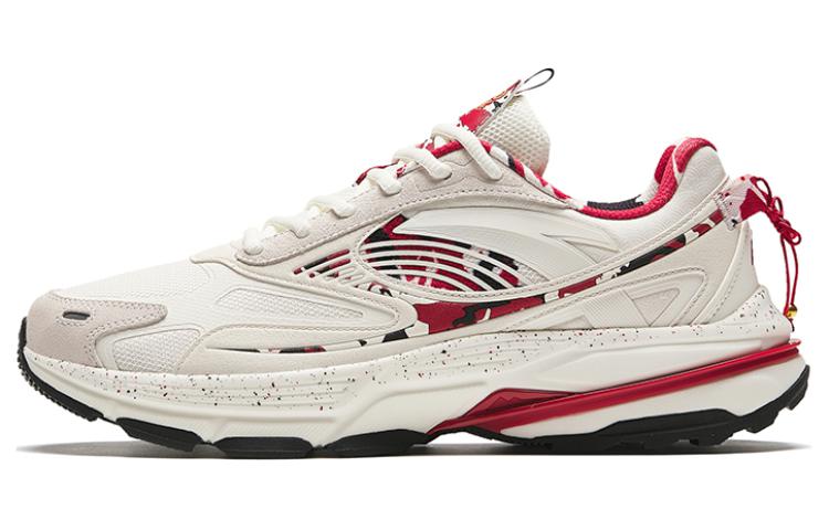 Anta Walker Anti-Slip Wear-Resistant Low-Top Casual Shoes Men's White Red