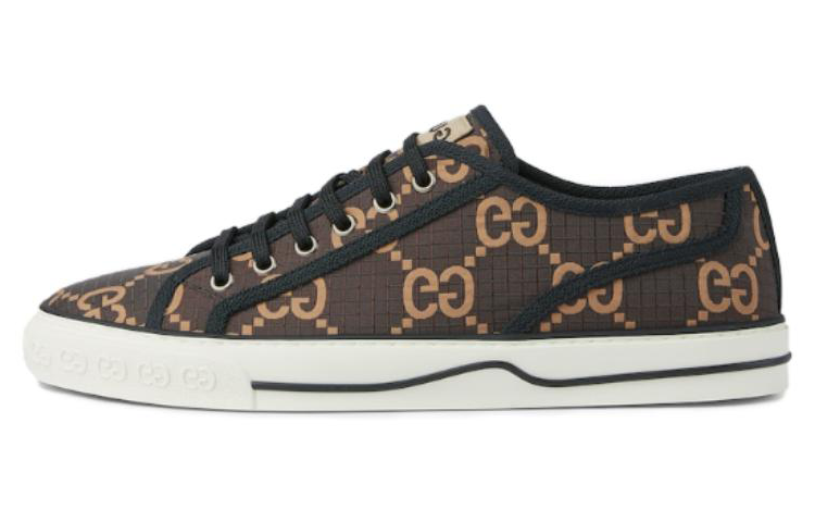 GUCCI Tennis 1977 Low 'GG Monogram Ebony Beige'