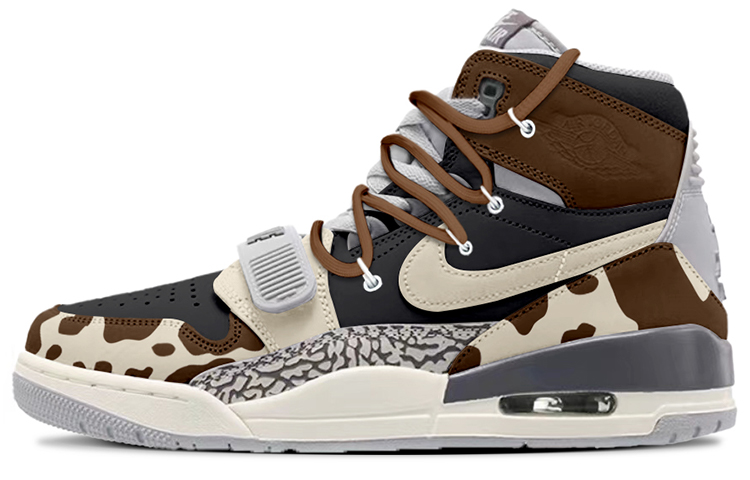 Jordan Legacy 312 High-Top Vintage Basketball Shoes Men's Brown Black