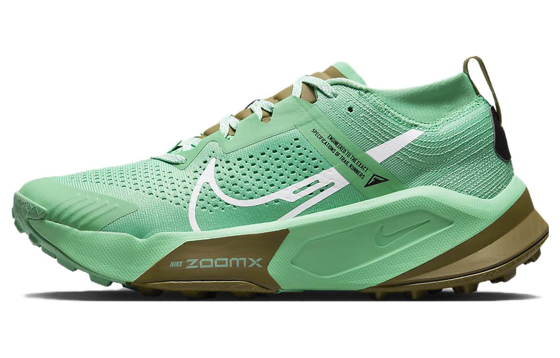 Nike ZoomX Zegama Trail Spring Green Olive Flak Black White