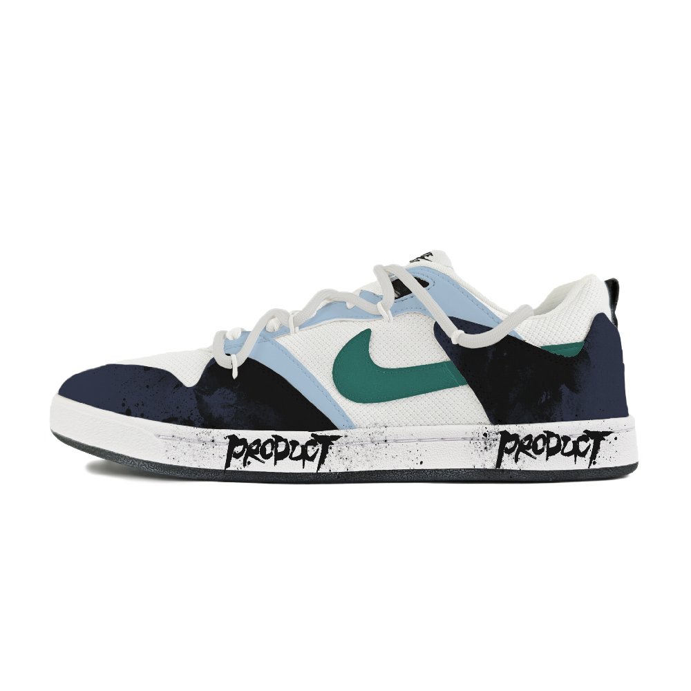 Nike SB Alleyoop Abrasion Resistant Low Top Skateboard Shoes Men's White Black Blue