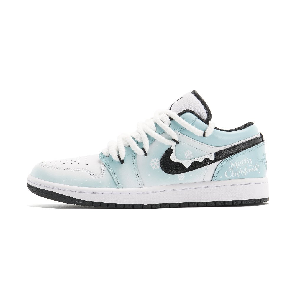 Jordan Air Jordan 1 Cushioning Wear Resistant Low Top Vintage Basketball Shoes Men's Sky Blue