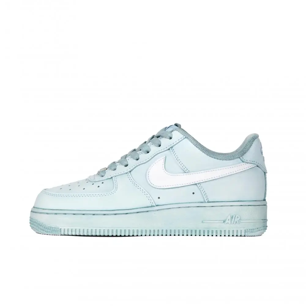 Nike Air Force 1 Cushioning, Wear Resistant Low top Skateboard Shoes Unisex Cyan