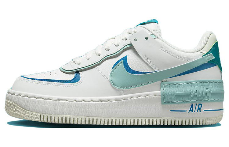 Nike Air Force 1 Shadow White Industrial Blue Teal Women's