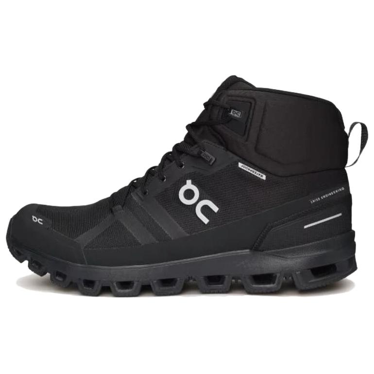On Cushioned Anti-Slip Wear-Resistant And Water-Resistant High-Top Running Shoes Women's Black