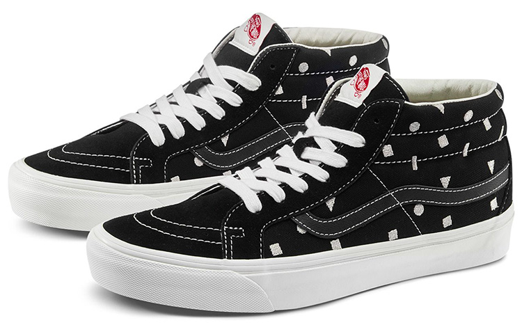 Vans Og SK8 Mid Lx Black Geometry Pattern