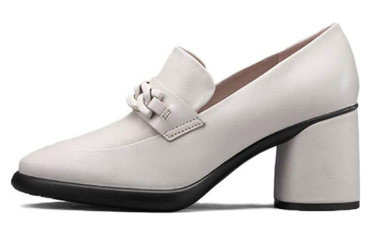 Ecco Block Heel High Heels 6.5cm Women's Lime Gray