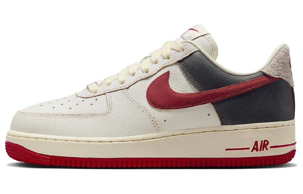 Nike Air FORCE 1 Кроссовки для скейтбординга Низкие Белые Красные Мужские
