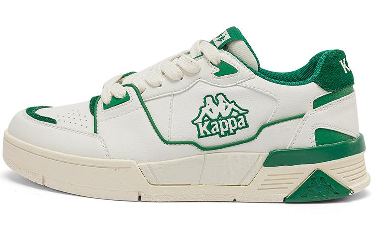 Kappa Anti-Slip Wear-Resistant Low-Top Skateboard Shoes Unisex White Green