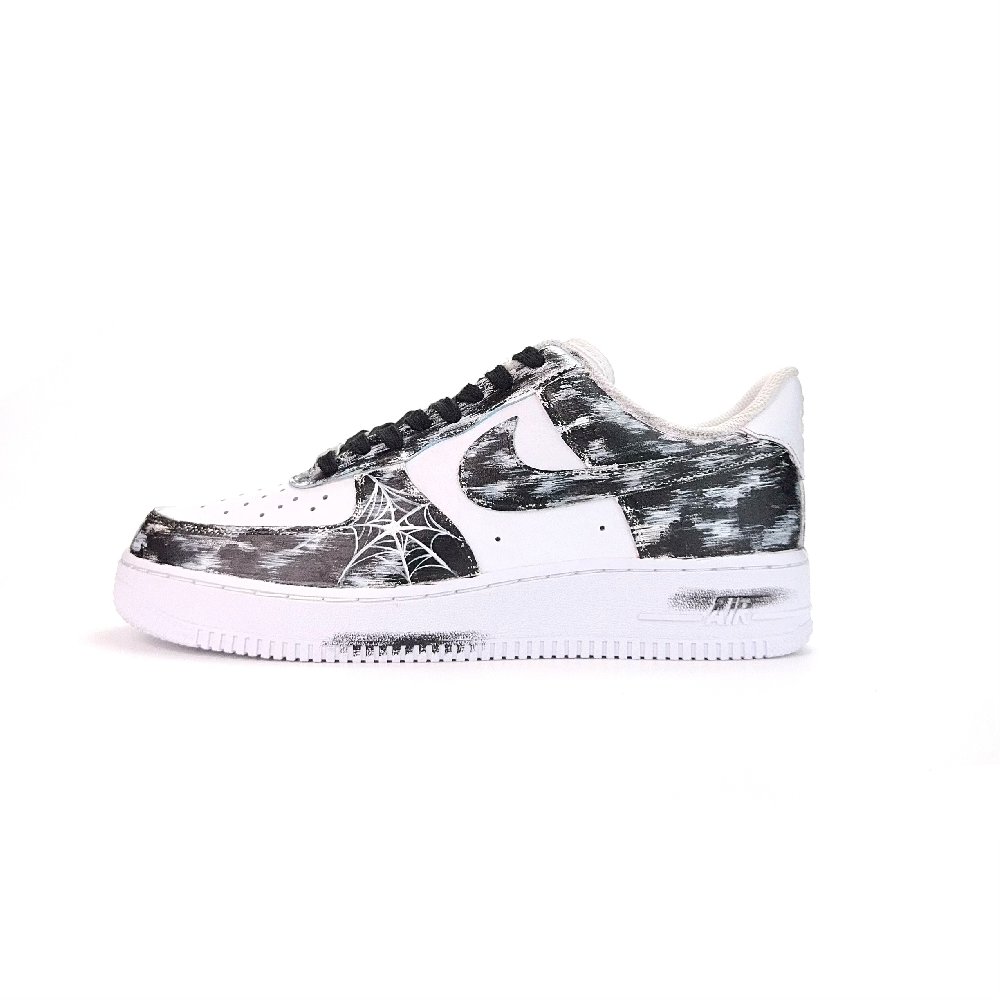Nike Air Force 1 Abrasion Resistant Low Top Skateboard Shoes Unisex Black White