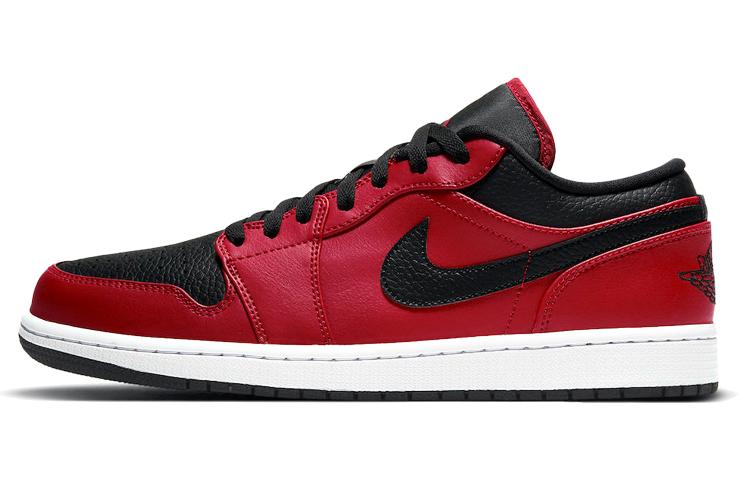 Air Jordan 1 Low 'Reverse Bred Pebbled Swoosh'