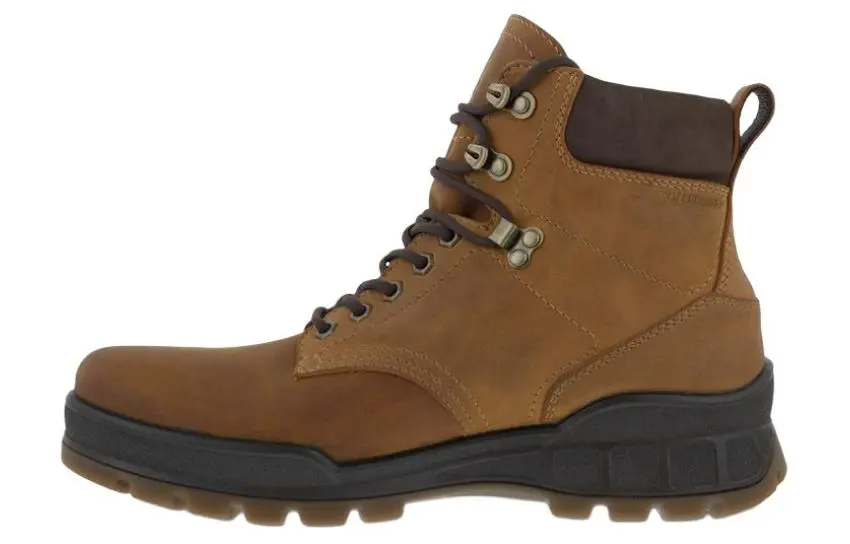 Ecco Abrasion Resistant Slip Resistant Mid Top Outdoor Shoes Men's Brown