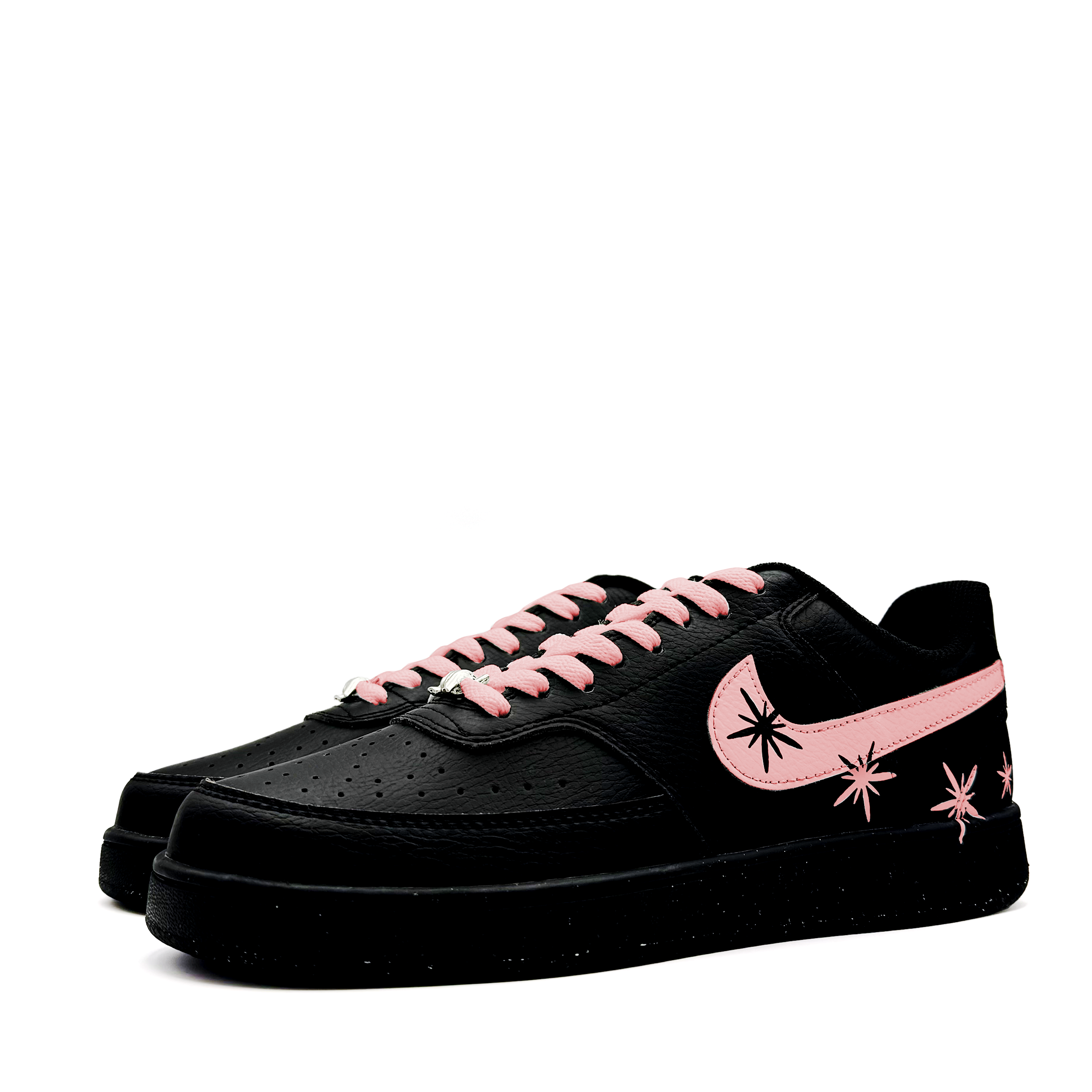 Nike Court Vision Starry Pink Abrasion Resistant Low Top Skateboard Shoes Unisex Black Pink купить в интернет-магазине Yoocart с быстрой доставкой по России.