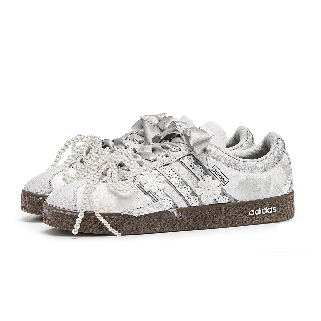 Adidas Neo VL Court Lifestyle Silver Bud Cushioning Low Top Skateboard Shoes Unisex Gray Brown купить в интернет-магазине Yoocart с быстрой доставкой по России.