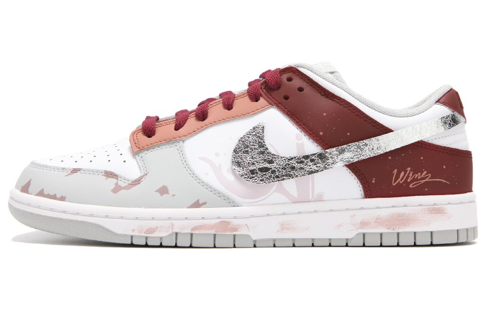 Nike Dunk Low Top Skateboard Shoes Unisex Burgundy