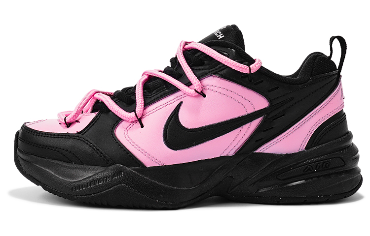 Nike Air Monarch 4 Slip Resistant, Abrasion Resistant, Lightweight Low Top Chunky Sneakers Unisex Black Pink