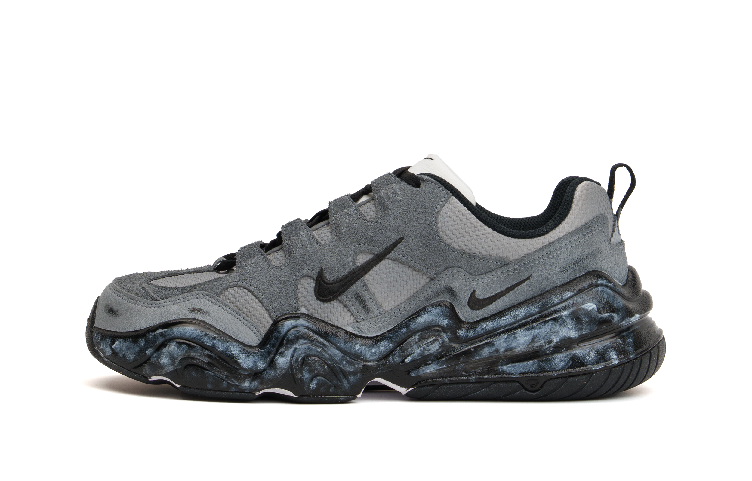 Nike Tech Hera Cushioning, Wear Resistant Low top Casual Shoes Unisex Black Gray