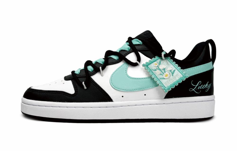 Nike Court Borough Low Non-slip Lightweight Low-Top Skateboard Shoes GS Green