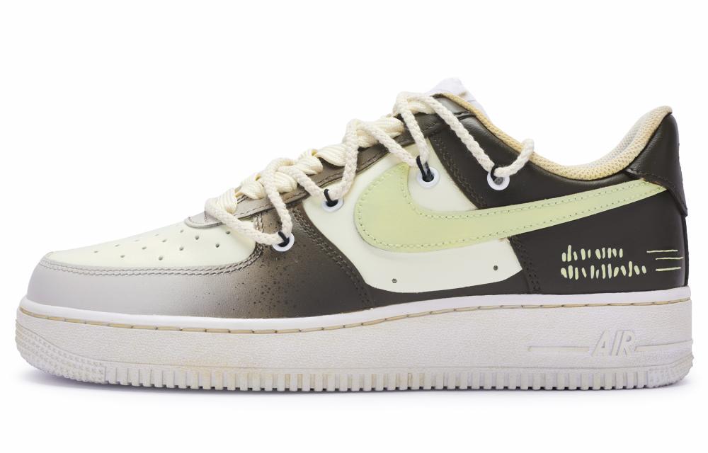 Nike Air Force 1 Low Low-Top Skateboard Shoes Men's Beige White Brown