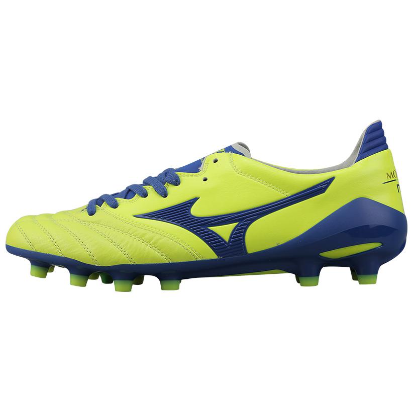 Mizuno Morelia Neo AG Rubber Short Studs Cushioning Wear-Resistant Soccer Shoes Men's Green Blue