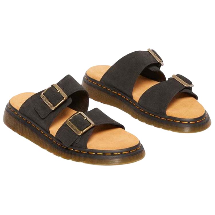 Dr. Martens Josef Suede Slide Sandals Black E.H. Suede купить в интернет-магазине Yoocart с быстрой доставкой по России.