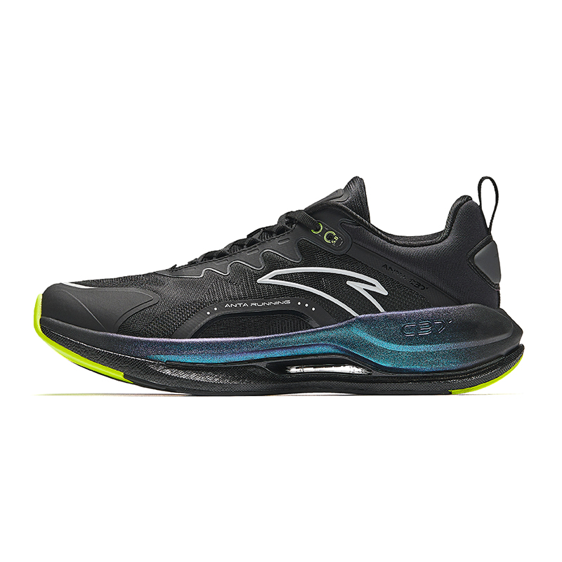Anta Running Collection Anti-Slip Wear-Resistant Low-Top Running Shoes Men's Black
