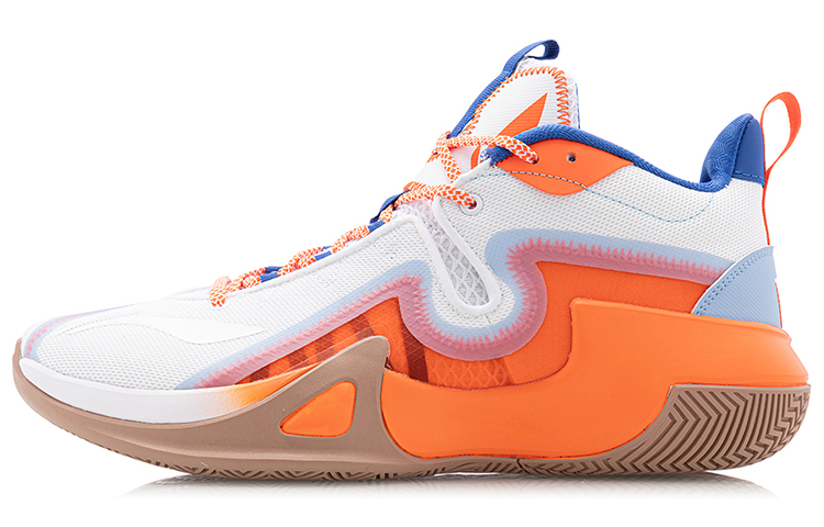 LINING Storm 2020 Basketball Shoes Men's Mid top Orange